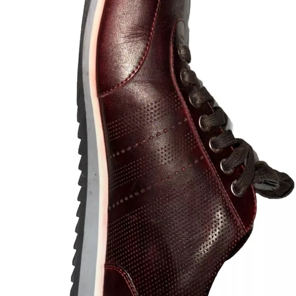 Authentic Magnanni Merino Burgundy Leather Sneakers 18457 Men’s 9.5M Pre owned main image 6